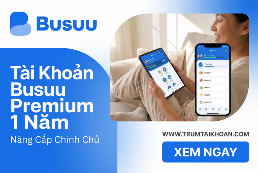 Nâng cấp busuu premium