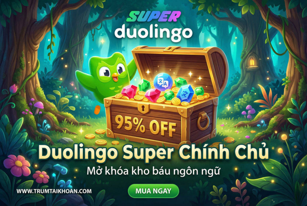 Nâng cấp duolingo gói 1 năm