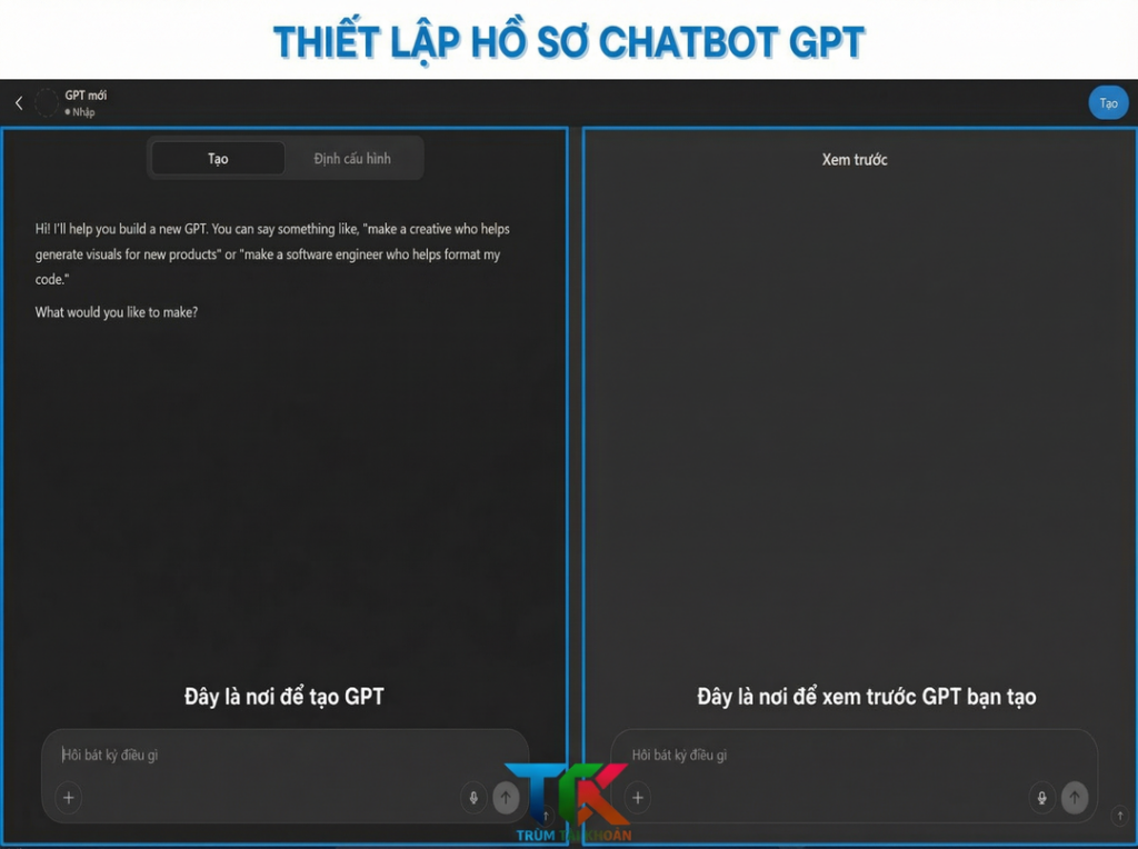 Cách tạo Chatbot GPT