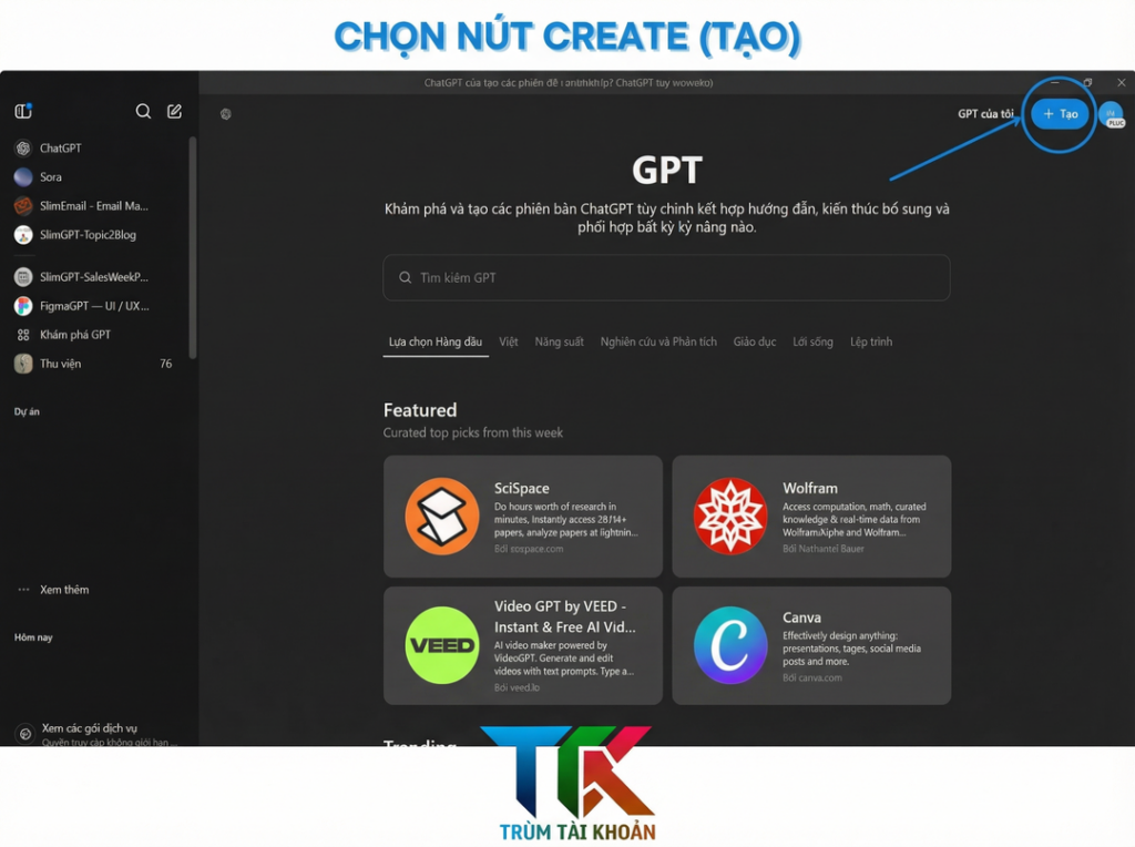 Cách tạo Chatbot GPT