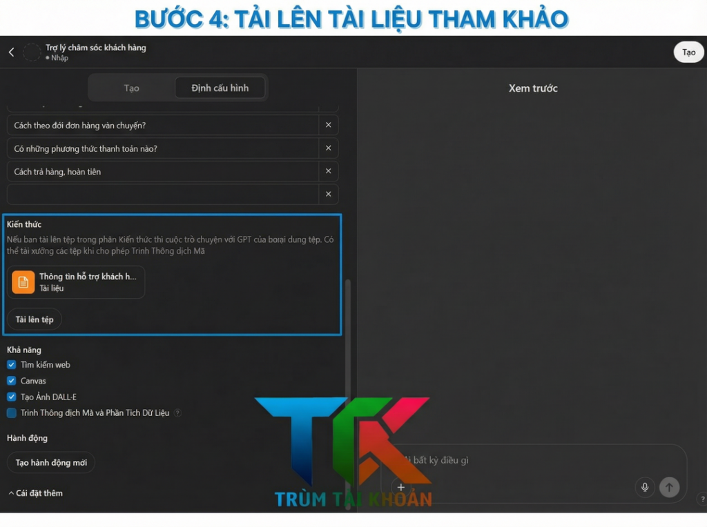 Cách tạo Chatbot GPT