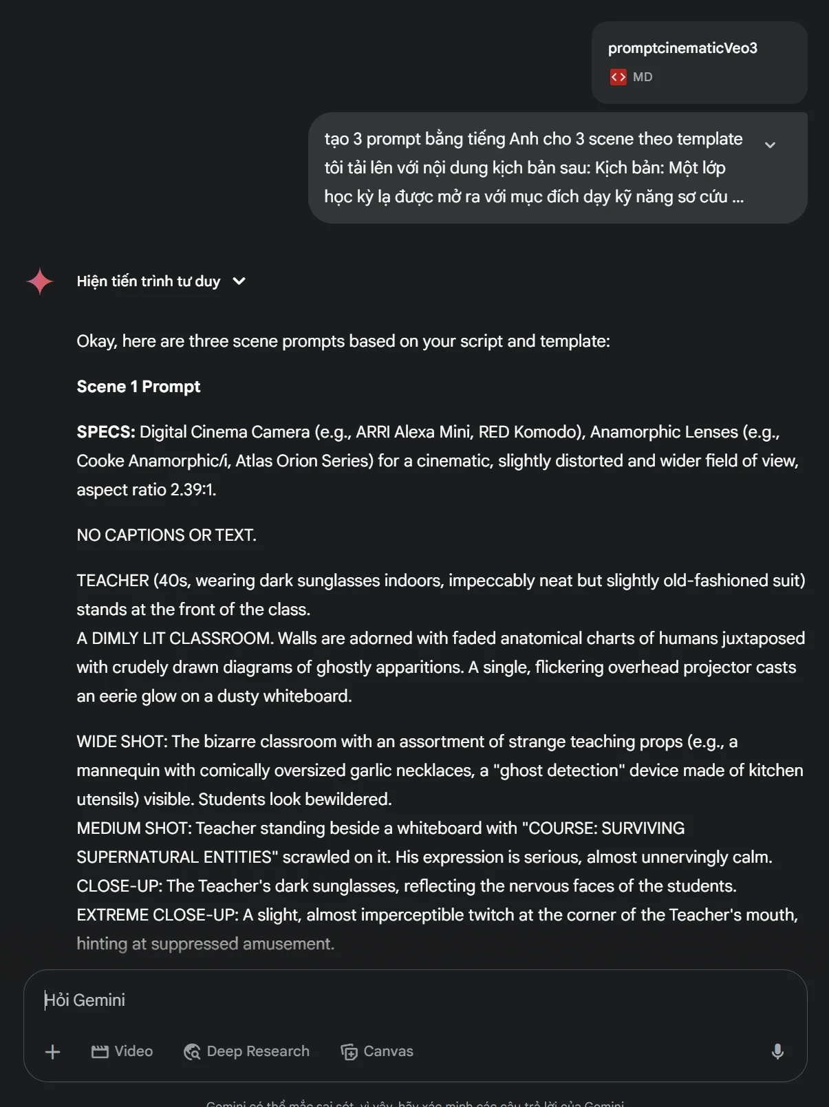 Hướng dẫn một flow tạo video với AI Veo 3