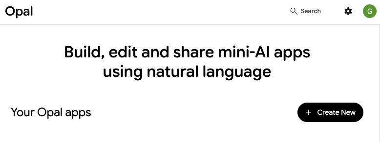 Hướng dẫn sử dụng Opal Google Ai studio
